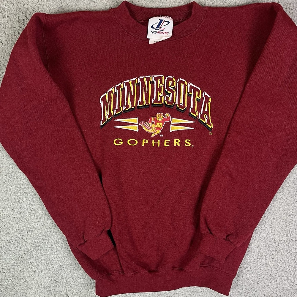 Vintage Minnesota Golden Gophers Sweater Logo Athletic‎ Sweatshirt Youth Large
